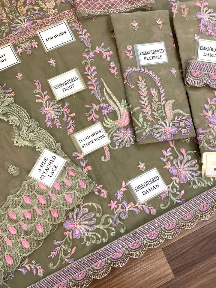 Qalamkar Organza Maxi-Aarasta