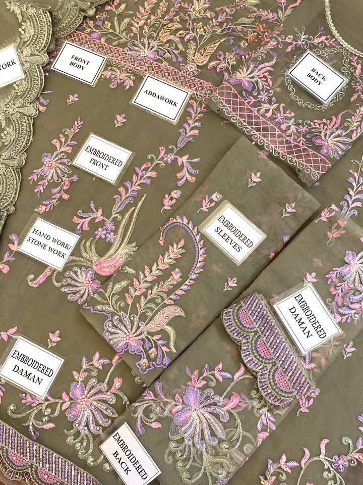 Qalamkar Organza Maxi-Aarasta