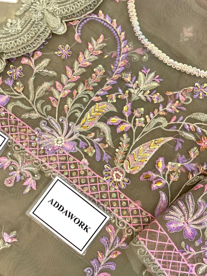 Qalamkar Organza Maxi-Aarasta