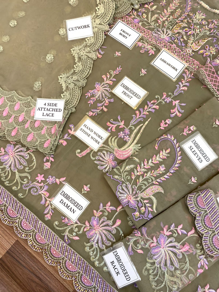 Qalamkar Organza Maxi-Aarasta