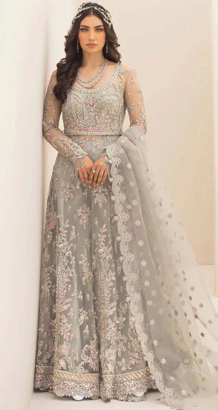Qalamkar Organza Maxi-Grey-Organza-Maxi-Aarasta