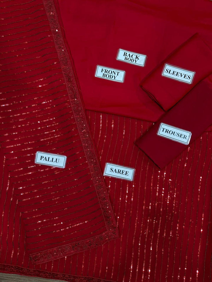 Saba Rajput Chiffon Saree-Aarasta