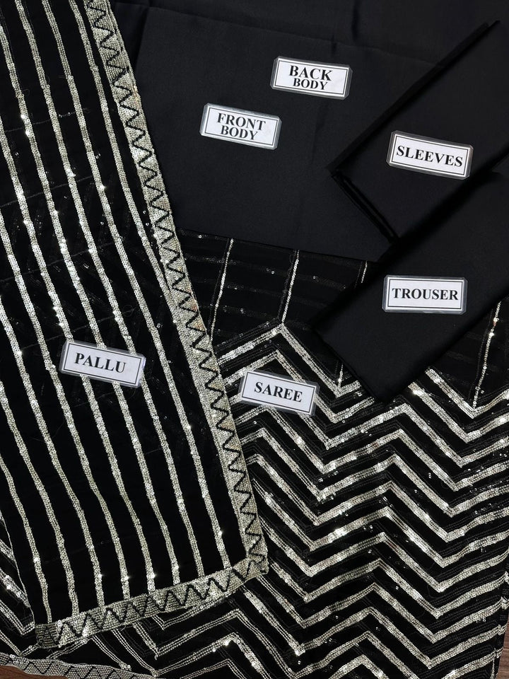 Saba Rajput Chiffon Saree-Aarasta