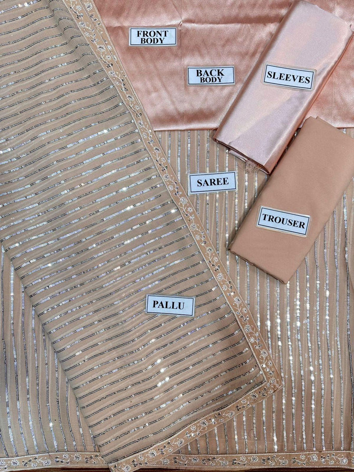 Saba Rajput Chiffon Saree-Aarasta