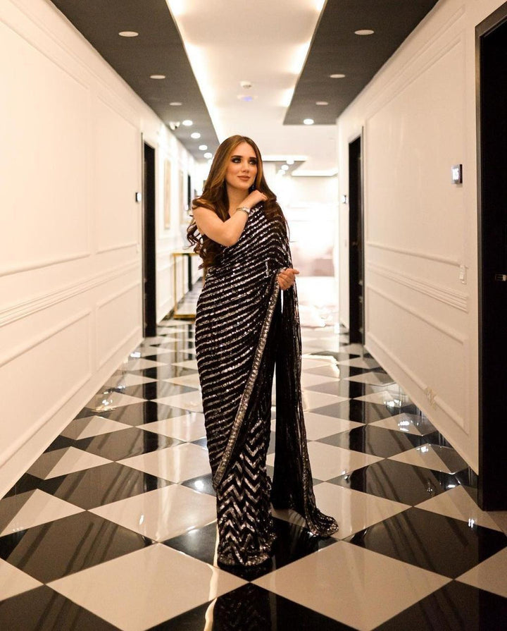 Saba Rajput Chiffon Saree-Aarasta