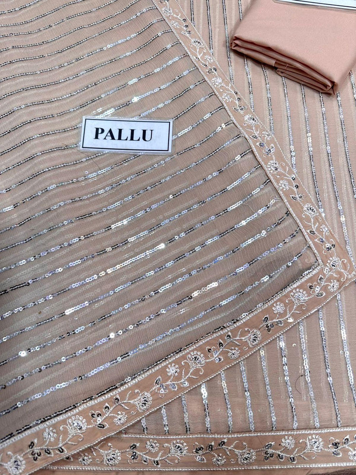 Saba Rajput Chiffon Saree-Aarasta