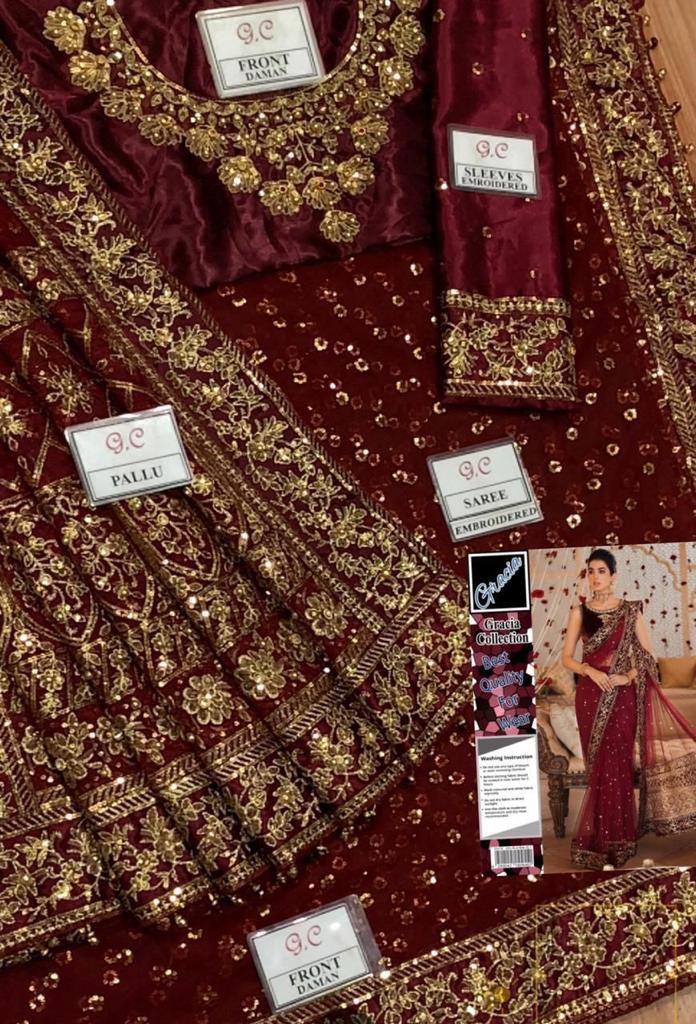 Sadia Asad Net Saree-Aarasta