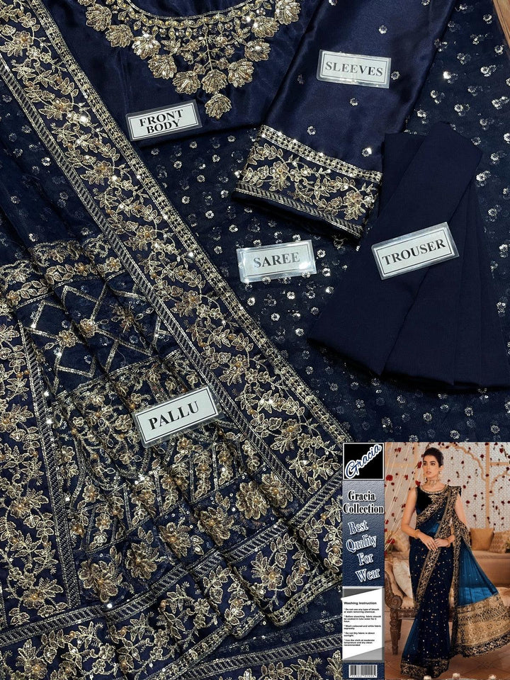 Sadia Asad Net Saree-Aarasta