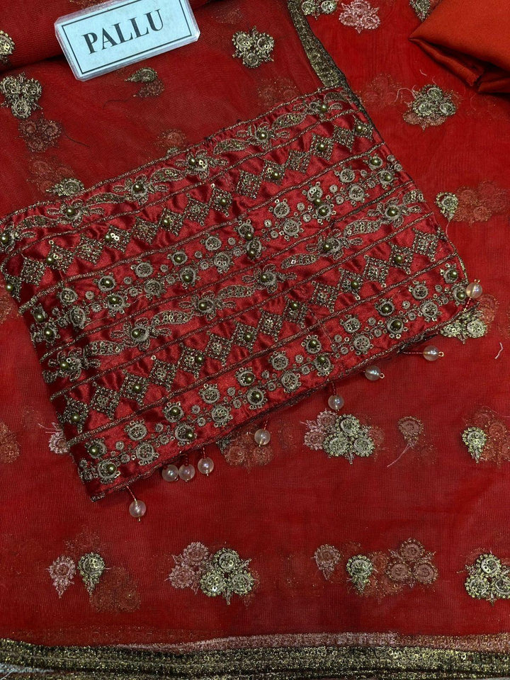 Sapphire Net Saree-Aarasta