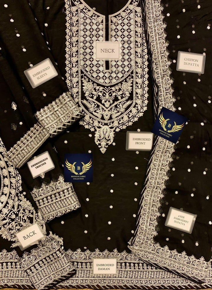 Asim Jofa Chiffon Bridal Suit-Aarasta