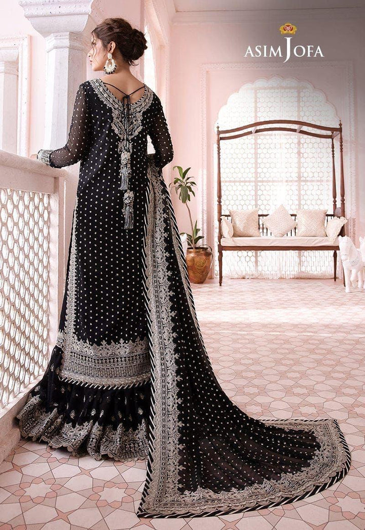 Asim Jofa Chiffon Bridal Suit-Aarasta