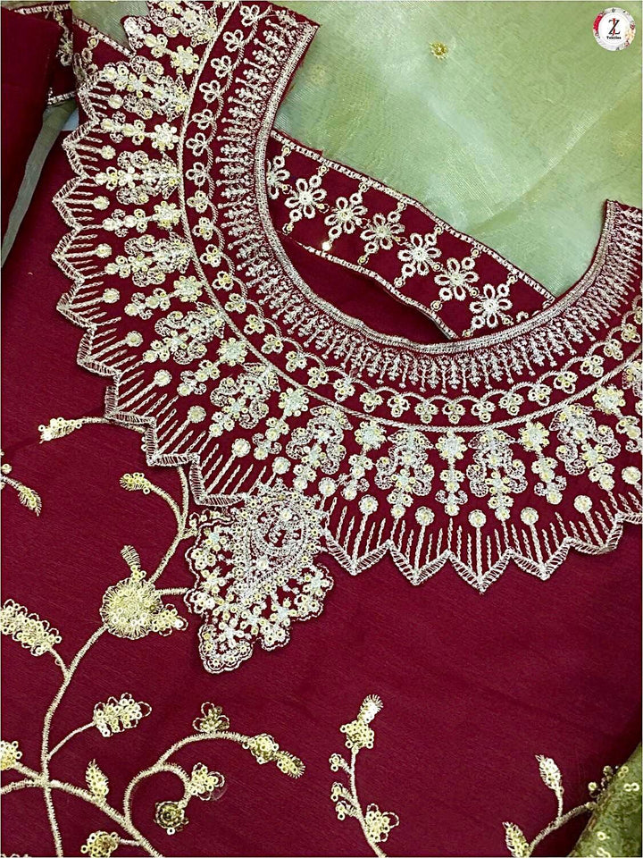 Indian Chiffon Bridal Suit-Aarasta