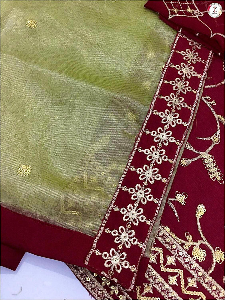 Indian Chiffon Bridal Suit-Aarasta