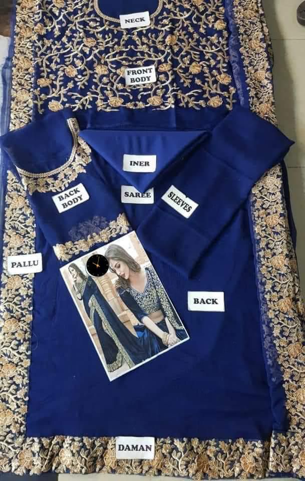 Indian Chiffon Saree-Aarasta