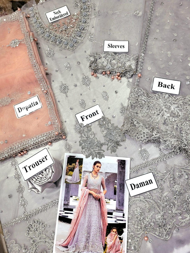 Zainab Chottani Net Bridal Suit-Aarasta