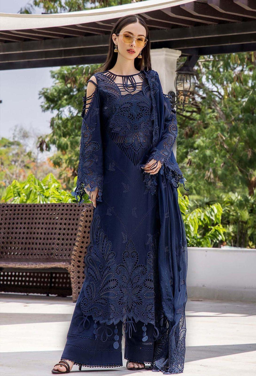 Adan Libas Cotton Suit-Navy-Cotton-Aarasta