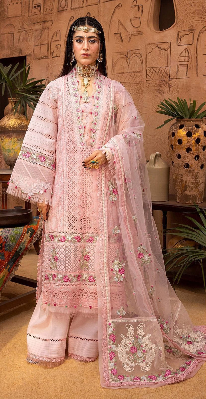 Adan Libas Cotton Suit-Pink-Cotton-Aarasta