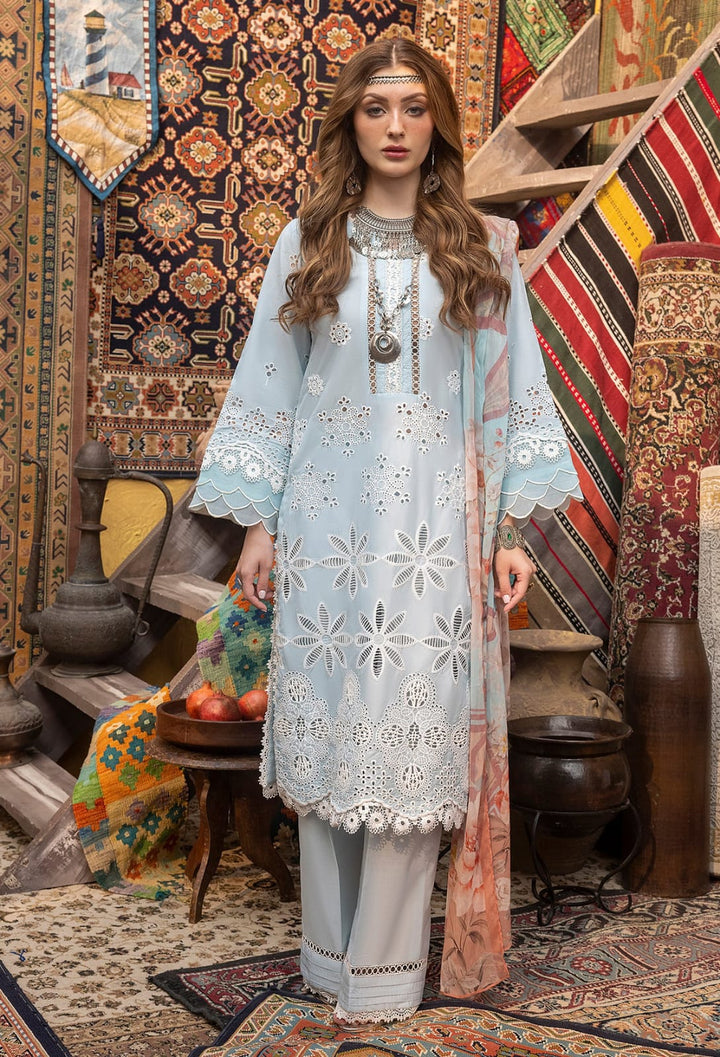 Adan Libas Lawn Suit-Sky Blue-Cotton-Aarasta