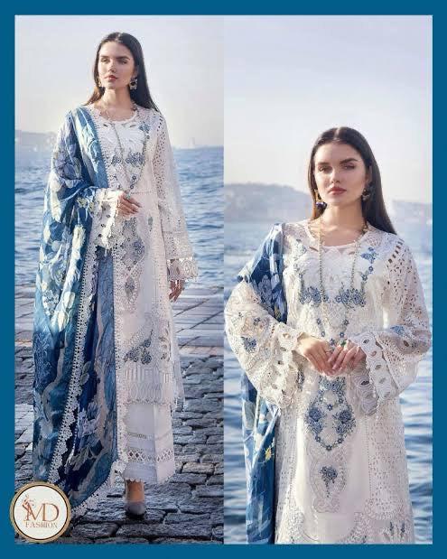 Adan Libas Cotton Suit-White-Cotton-Aarasta