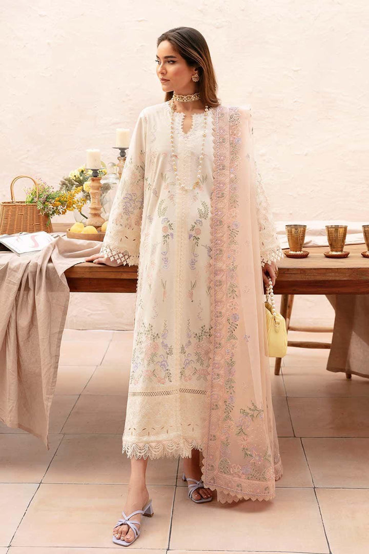 Afrozeh Cotton Suit-Off White-Cotton-Aarasta