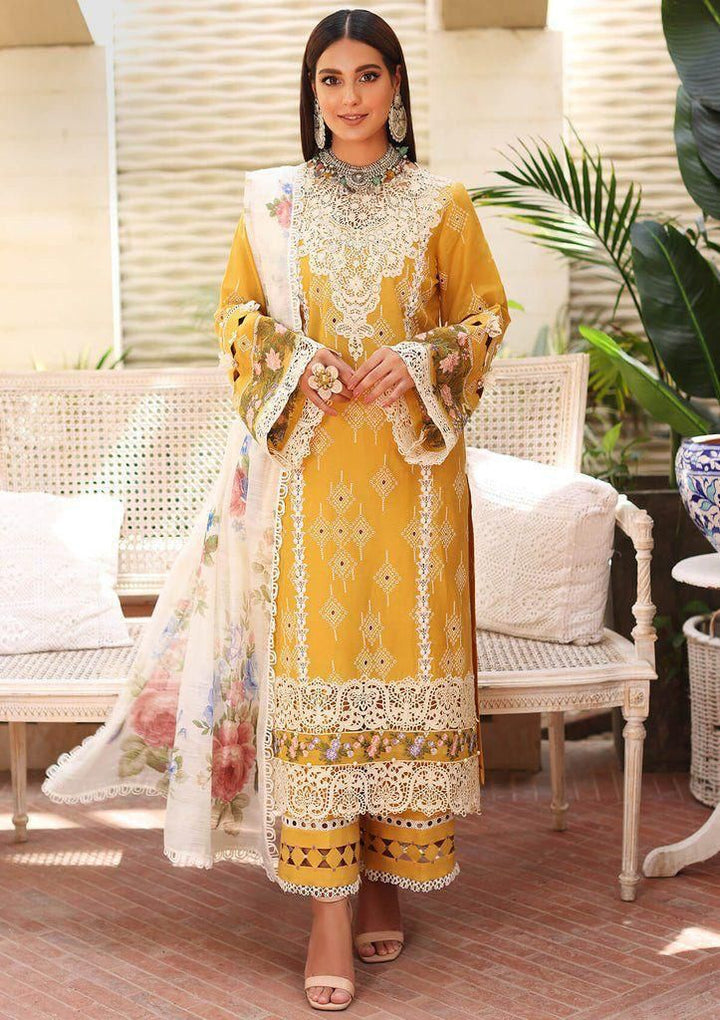 Afrozeh Cotton Suit-Yellow-Cotton-Aarasta