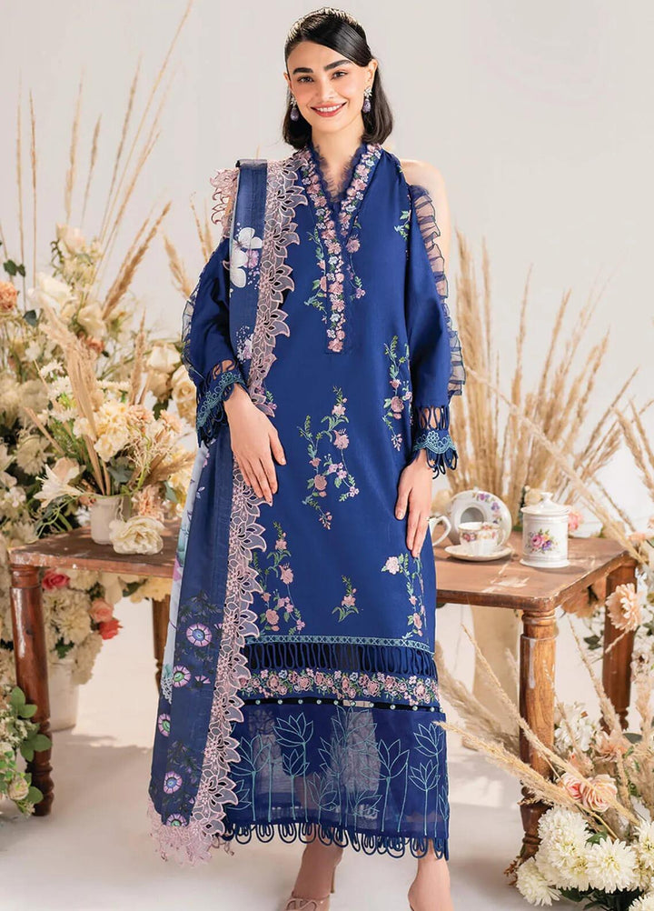 Asifa Nabeel Cotton Suit-Blue-Cotton-Aarasta
