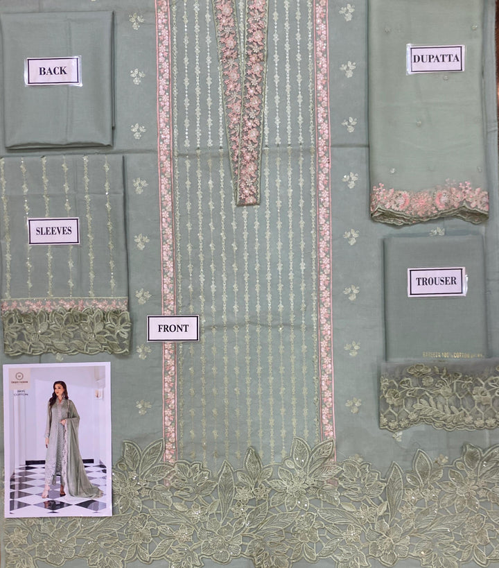 Azure Cotton Suit-Aarasta