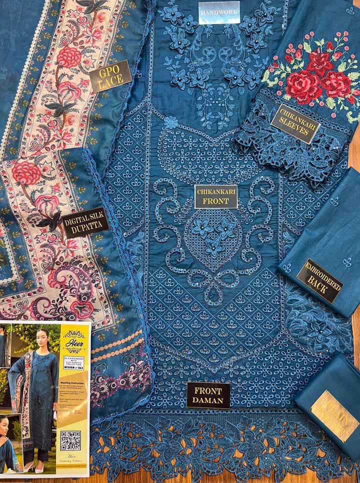 Azure Cotton Suit-Aarasta