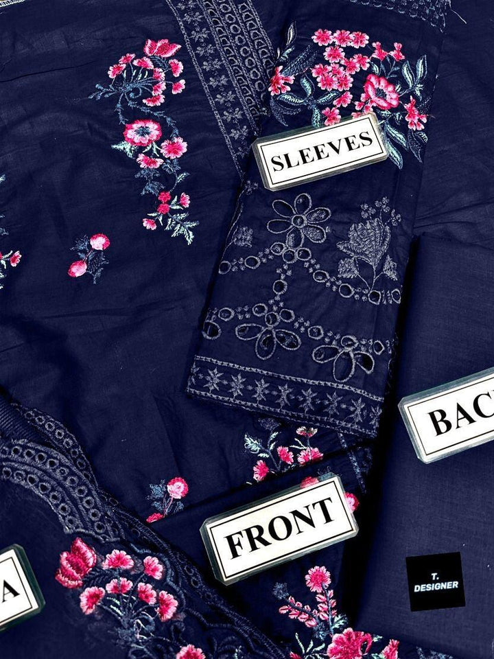 Azure Cotton Suit-Aarasta