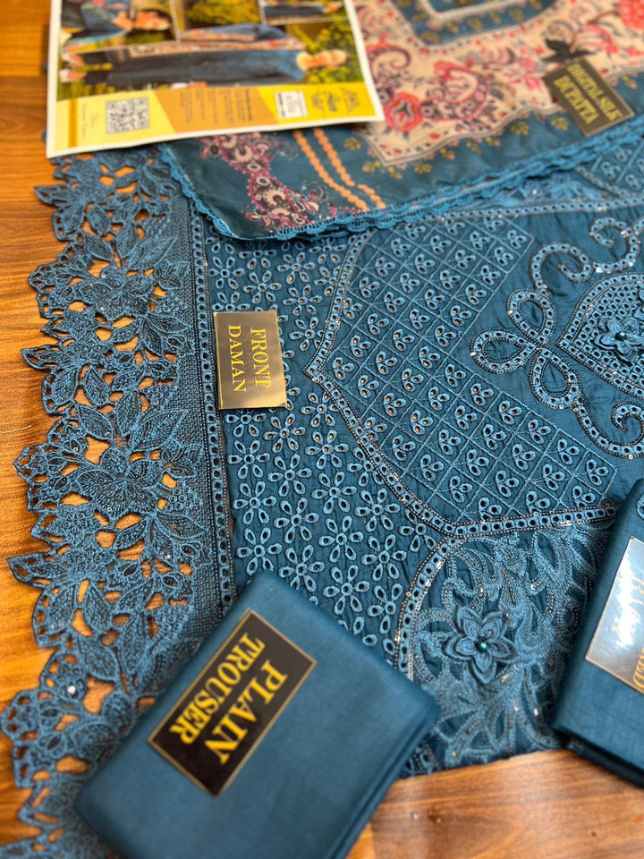 Azure Cotton Suit-Aarasta