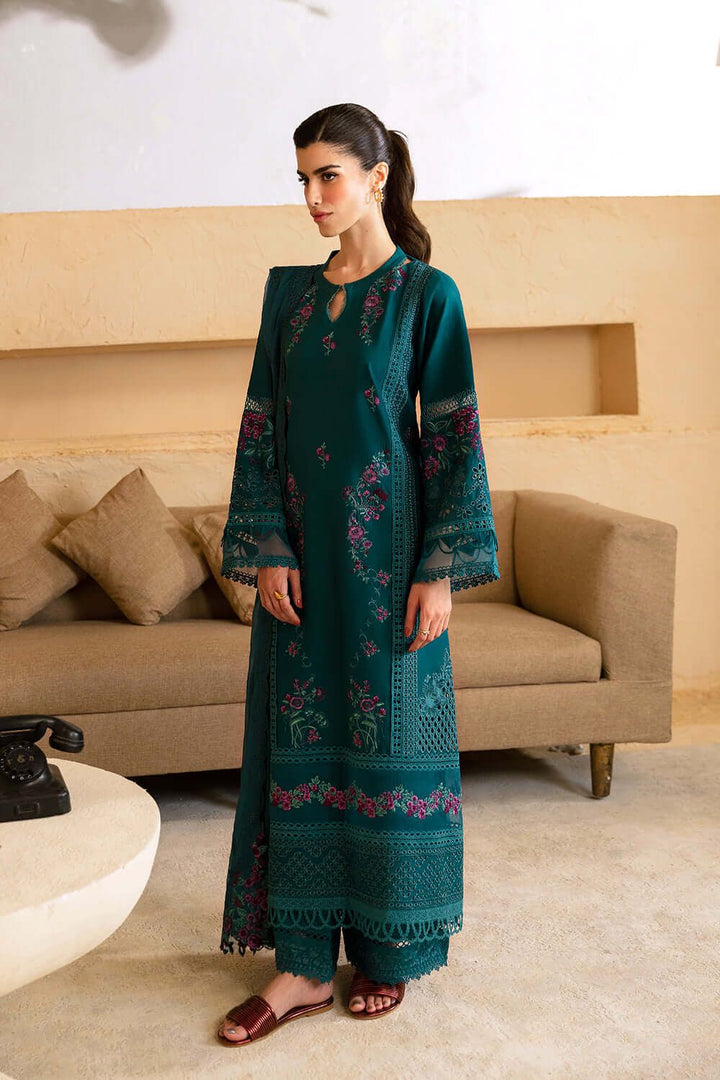 Azure Cotton Suit-Green-Cotton-Aarasta