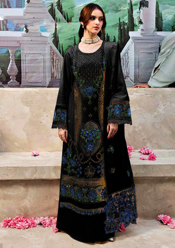 Jazmin Cotton Suit-Black-Cotton-Aarasta