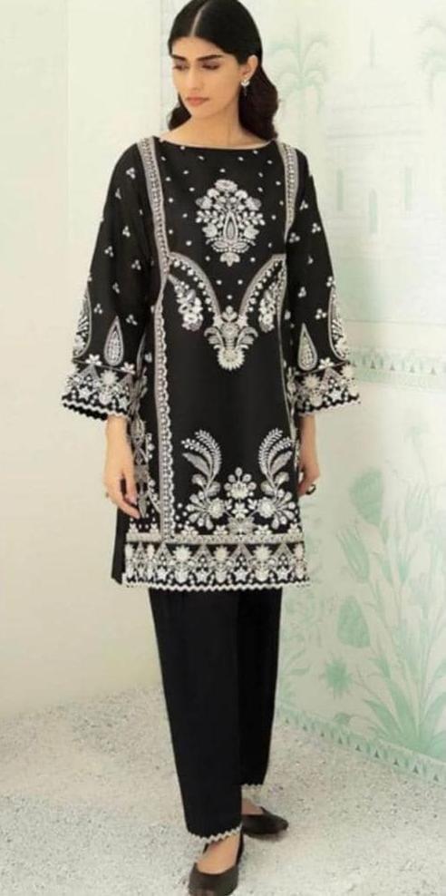 Baroque Cotton Suit-Black-Cotton-Aarasta