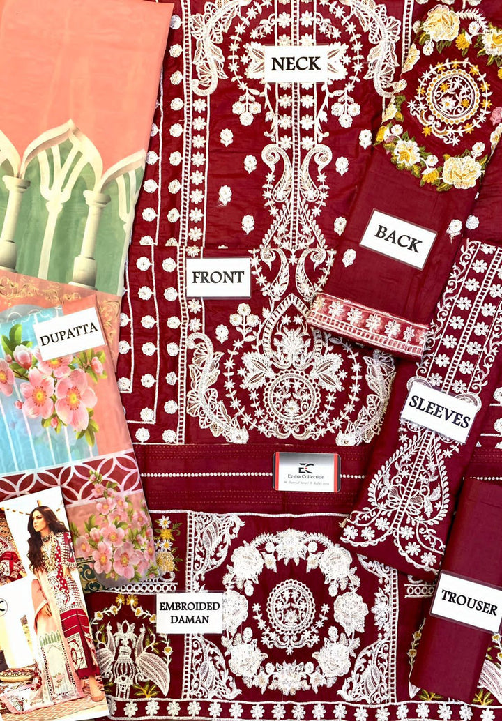 Crimson Cotton Suit-Aarasta