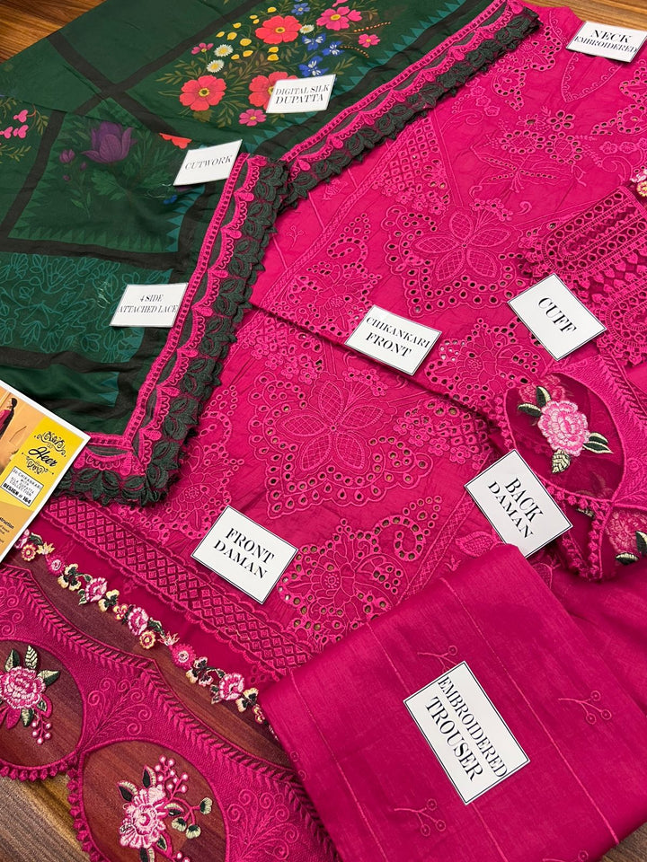 Crimson Cotton Suit-Aarasta