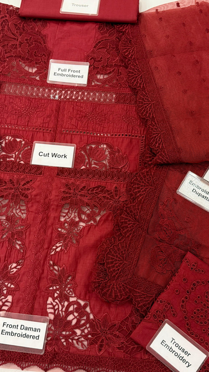 Crimson Saira Shakira Cotton Suit-Aarasta