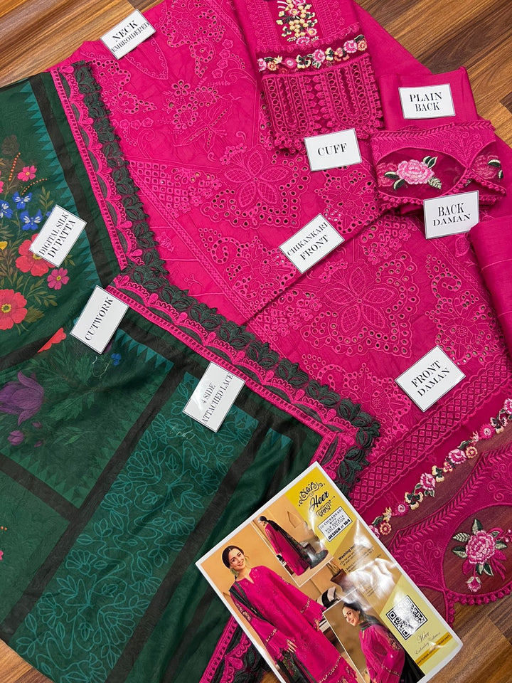 Crimson Cotton Suit-Aarasta