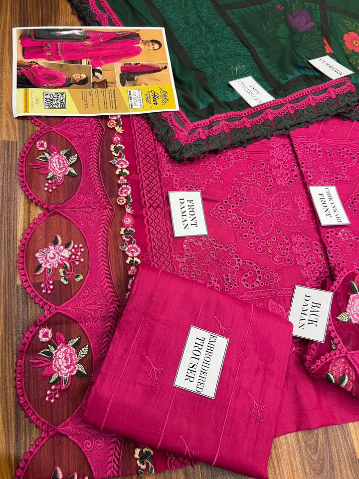 Crimson Cotton Suit-Aarasta