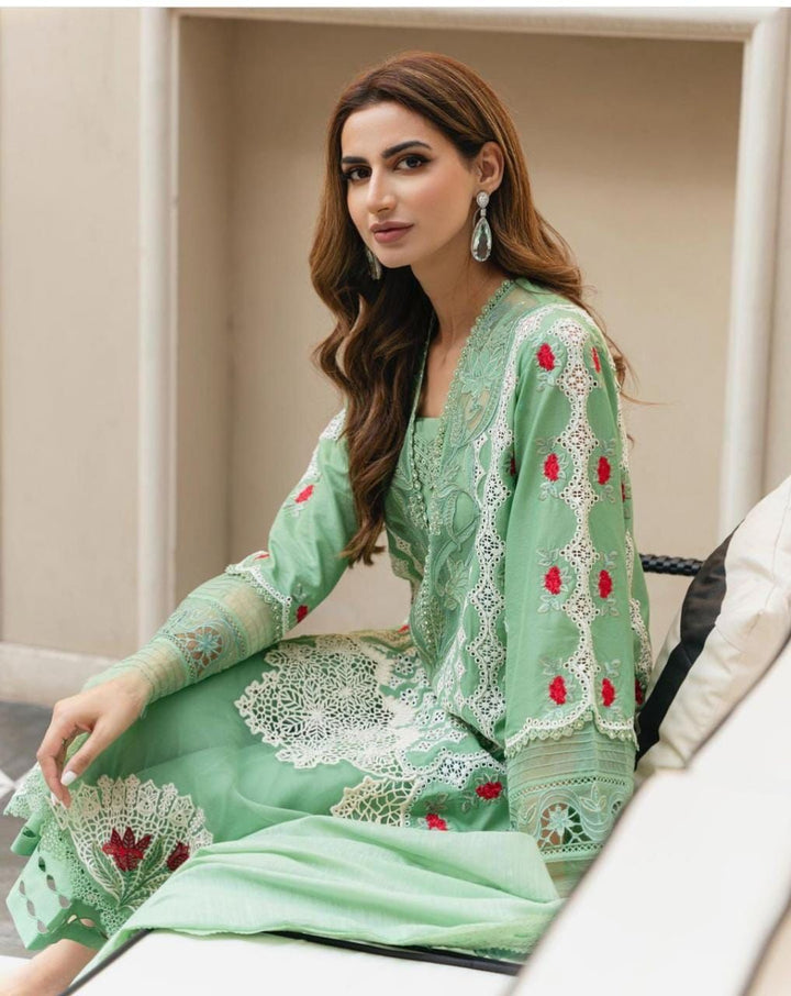 Crimson Cotton Suit-Aarasta