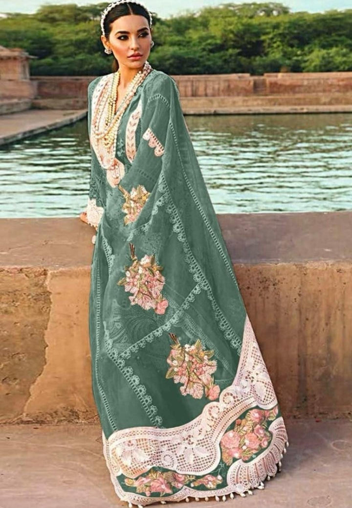 Crimson Cotton Suit-Green-Cotton-Aarasta