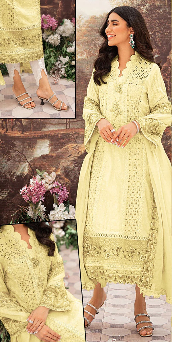 Crimson Cotton Suit-Yellow-Cotton-Aarasta