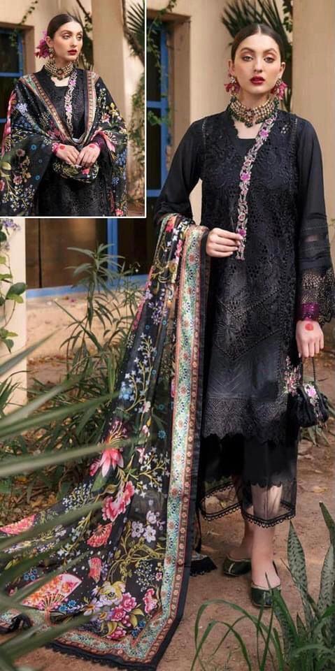 Elaf Cotton Suit-Black-Cotton-Aarasta