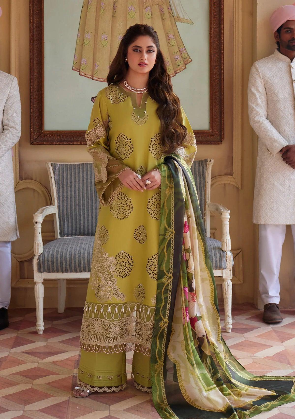 Elaf Cotton Suit-Green-Cotton-Aarasta