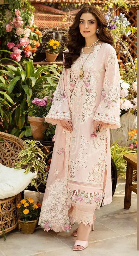 Elaf Cotton Suit-Peach-Cotton-Aarasta