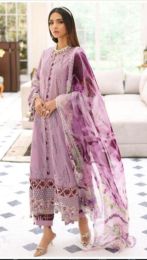 Elaf Cotton Suit-Purple-Cotton-Aarasta