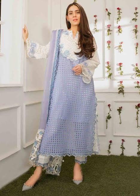 Farida Hassan Cotton Suit-Grey-Cotton-Aarasta
