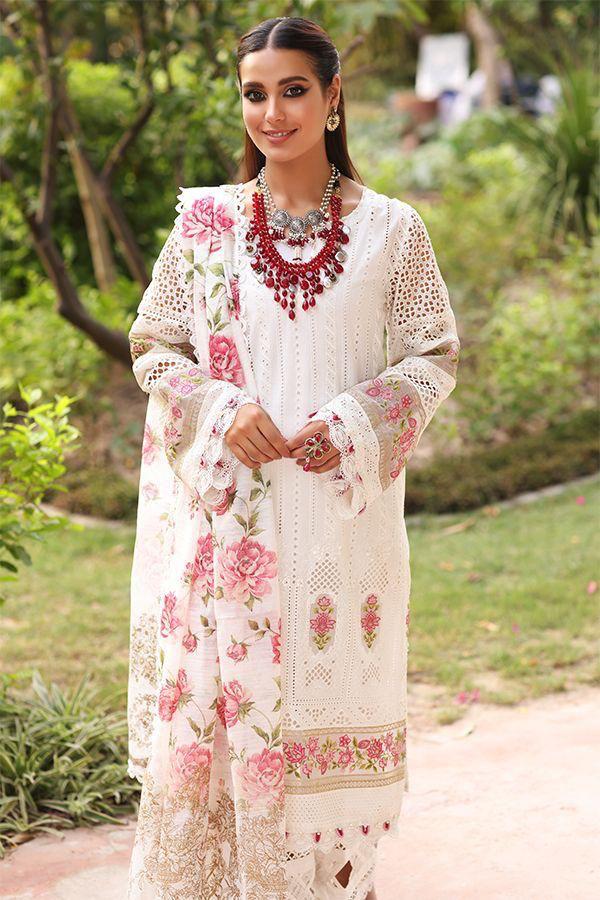 Farida Hassan Cotton Suit-White-Cotton-Aarasta