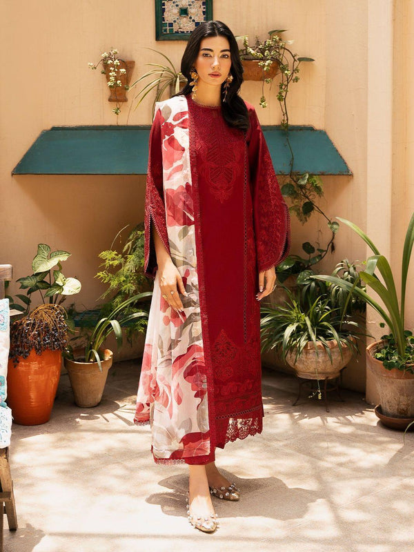 Izel Cotton Suit-Red-Cotton-Aarasta