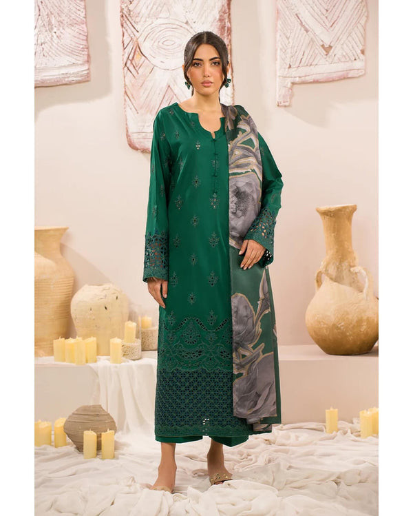 Iznik Cotton Suit-Green-Cotton-Aarasta