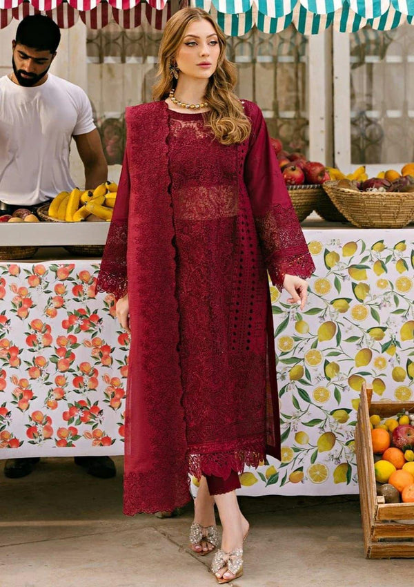 Maha Cotton Suit-Maroon-Cotton-Aarasta